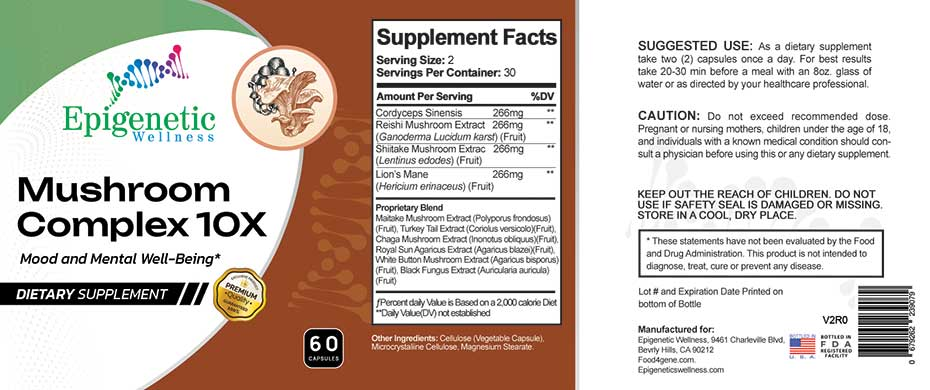 EPIGENETICS · Mushroom complex 10x