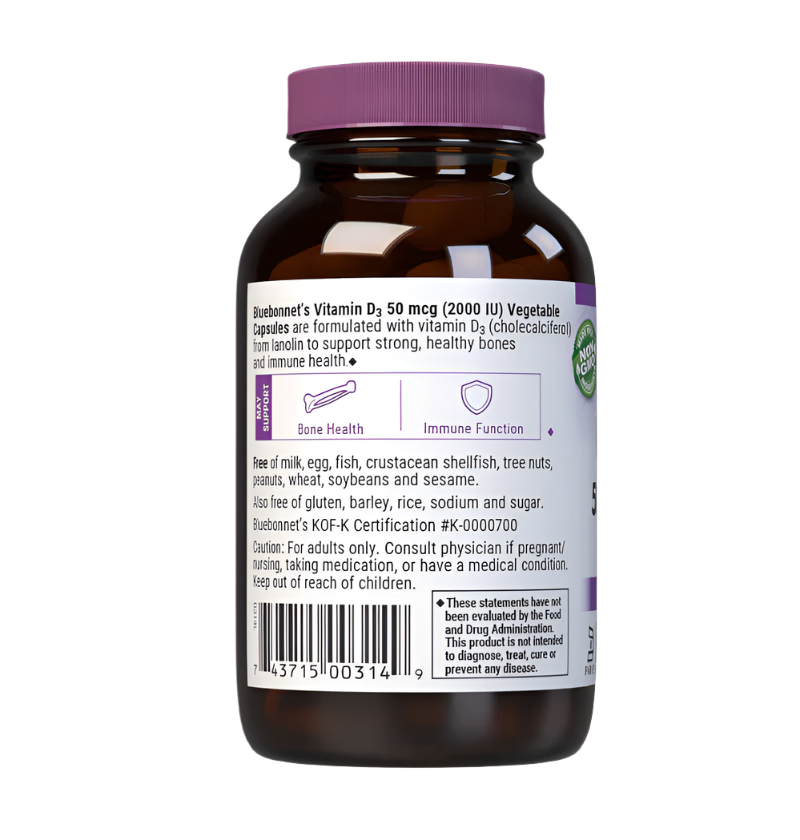 BLUEBONNET Vitamin D3 200IU 90s