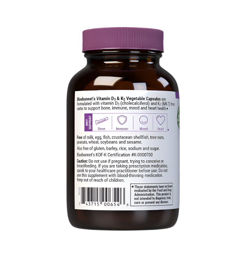 BLUEBONNET Vitamin D3 & K2 60S